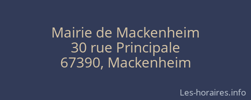 Mairie de Mackenheim