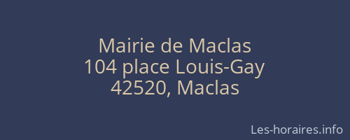 Mairie de Maclas