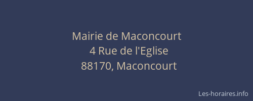 Mairie de Maconcourt