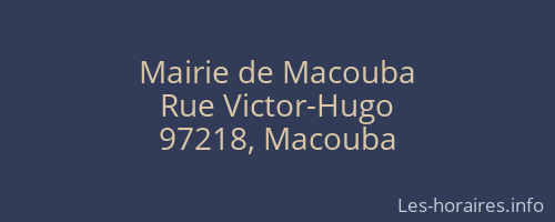 Mairie de Macouba