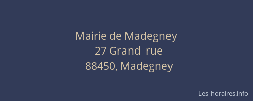 Mairie de Madegney