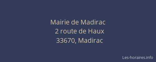 Mairie de Madirac