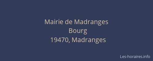 Mairie de Madranges