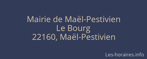 Mairie de Maël-Pestivien