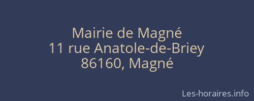 Mairie de Magné