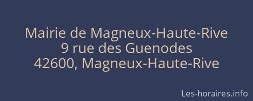 Mairie de Magneux-Haute-Rive