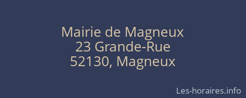 Mairie de Magneux