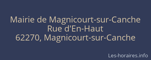 Mairie de Magnicourt-sur-Canche