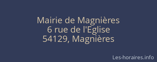 Mairie de Magnières
