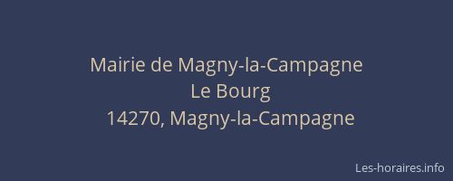 Mairie de Magny-la-Campagne