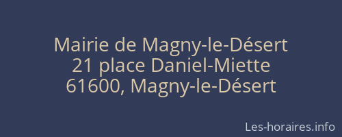Mairie de Magny-le-Désert