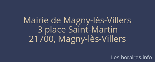 Mairie de Magny-lès-Villers