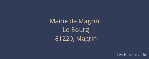 Mairie de Magrin