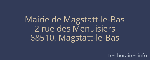 Mairie de Magstatt-le-Bas