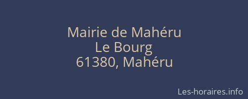 Mairie de Mahéru