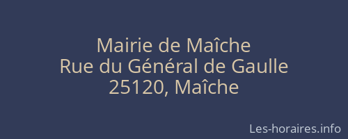 Mairie de Maîche