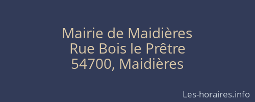 Mairie de Maidières