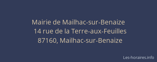 Mairie de Mailhac-sur-Benaize