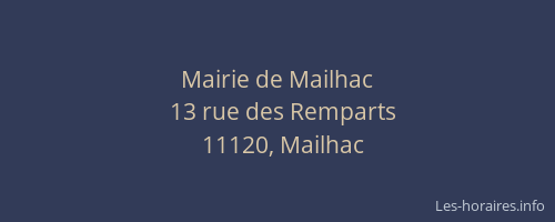 Mairie de Mailhac