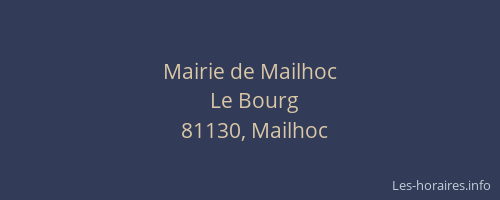 Mairie de Mailhoc