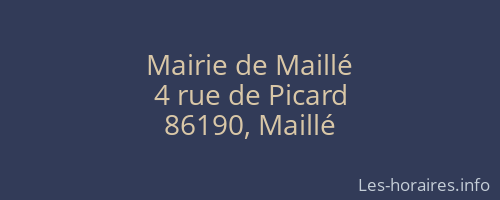 Mairie de Maillé