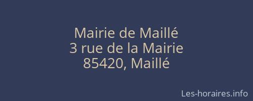Mairie de Maillé