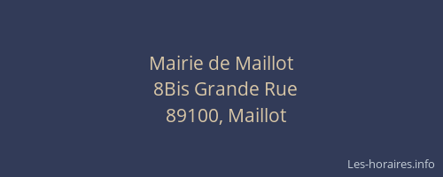 Mairie de Maillot