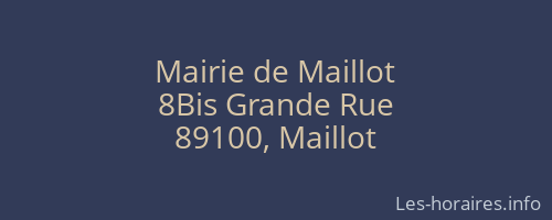 Mairie de Maillot