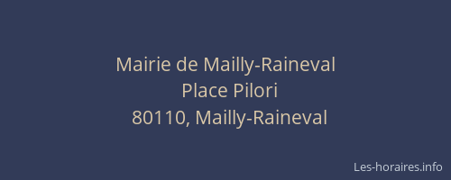 Mairie de Mailly-Raineval