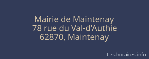 Mairie de Maintenay