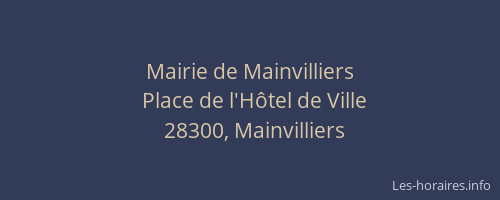 Mairie de Mainvilliers