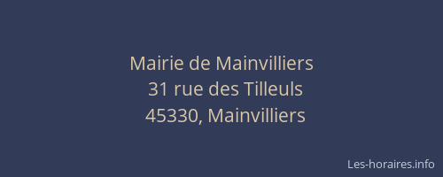 Mairie de Mainvilliers