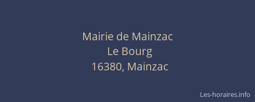 Mairie de Mainzac