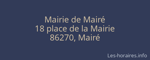 Mairie de Mairé