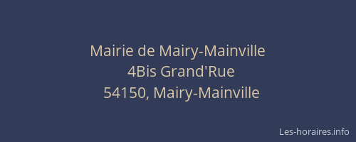 Mairie de Mairy-Mainville