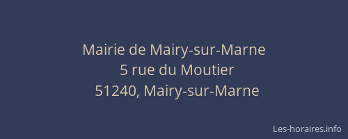 Mairie de Mairy-sur-Marne