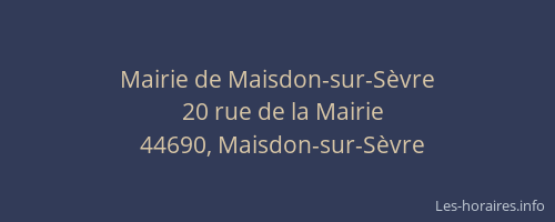 Mairie de Maisdon-sur-Sèvre