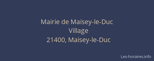 Mairie de Maisey-le-Duc