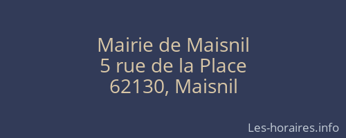 Mairie de Maisnil