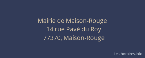 Mairie de Maison-Rouge