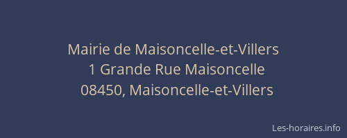 Mairie de Maisoncelle-et-Villers