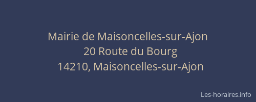 Mairie de Maisoncelles-sur-Ajon