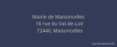 Mairie de Maisoncelles