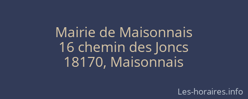 Mairie de Maisonnais