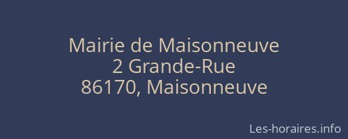 Mairie de Maisonneuve