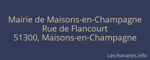 Mairie de Maisons-en-Champagne