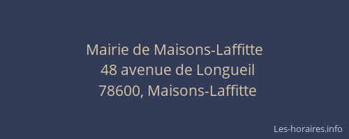 Mairie de Maisons-Laffitte