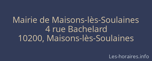 Mairie de Maisons-lès-Soulaines
