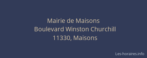 Mairie de Maisons