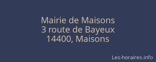 Mairie de Maisons